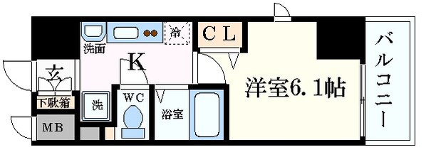 プレサンス堺筋本町フィリアの物件間取画像